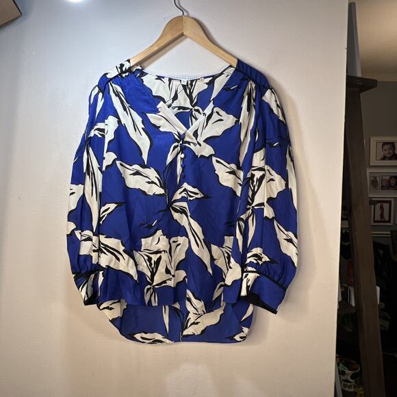 Veronica Beard NWT Milan Floral print Silk Blend Jacquard Blouse Size 10 Org$395 - Picture 4 of 14